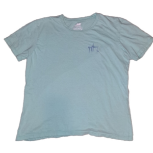 Women's szL GUY HARVEY tee. Good condition. Light aqua in color.